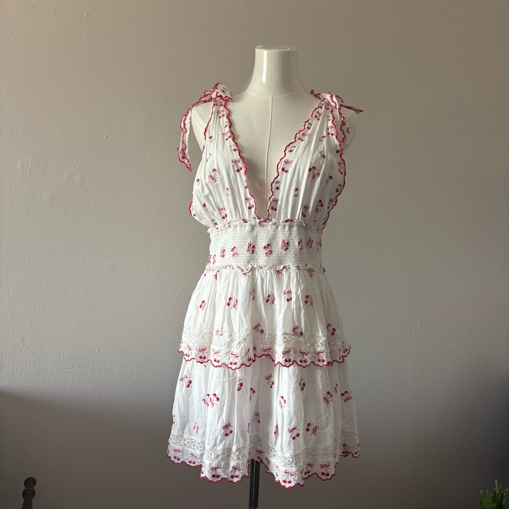 LoveShackFancy Soria Ruffled Mini Dress
